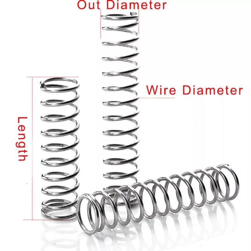 10Pcs Galvanized Compression Springs 0 9x12x40mm Wire Diameter 0 9 1 4mm Length 10 100mm Outer Diameter 5 20mm - Image 3